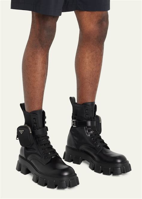 prada mens canvas boots|prada combat boots men.